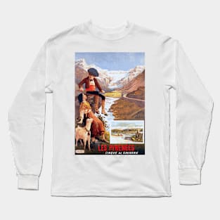 Vintage Travel Poster - The Pyrenees Long Sleeve T-Shirt